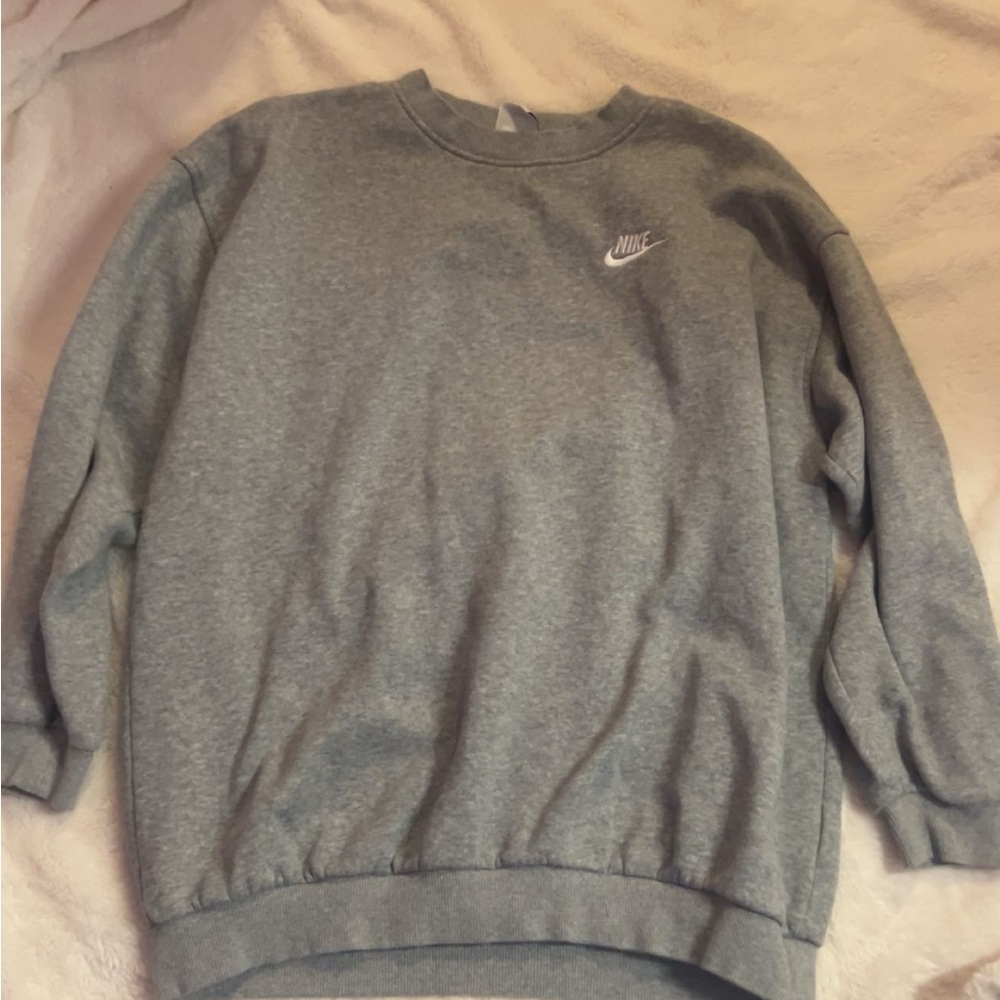 Nike Men's Heather Gray Crewneck Sweater
